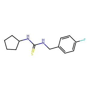 1-Cyclopentyl-3-(4-fluorobenzyl)thiourea structure