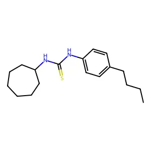 1-(4-Butylphenyl)-3-cycloheptylthiourea structure