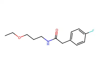 N-(3-ethoxypropyl)-2-(4-fluorophenyl)acetamide structure