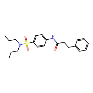 N-[4-(dipropylsulfamoyl)phenyl]-3-phenylpropanamide structure