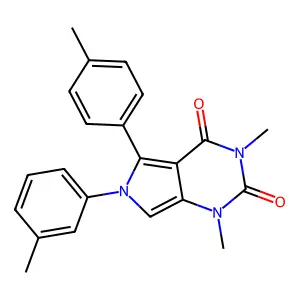 1,3-dimethyl-6-(3-methylphenyl)-5-(4-methylphenyl)-1H-pyrrolo[3,4-d]pyrimidine-2,4(3H,6H)-dione structure