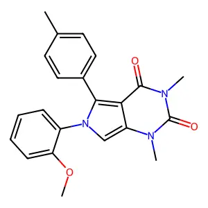 6-(2-methoxyphenyl)-1,3-dimethyl-5-(4-methylphenyl)-1H-pyrrolo[3,4-d]pyrimidine-2,4(3H,6H)-dione structure