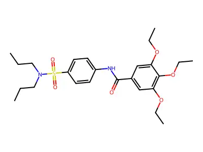 N-[4-(dipropylsulfamoyl)phenyl]-3,4,5-triethoxybenzamide structure