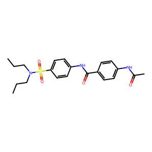 4-acetamido-N-[4-(dipropylsulfamoyl)phenyl]benzamide structure