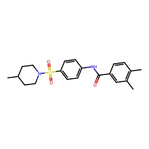 3,4-dimethyl-N-{4-[(4-methylpiperidin-1-yl)sulfonyl]phenyl}benzamide structure