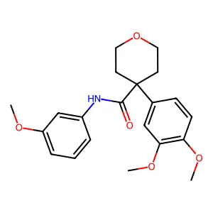4-(3,4-dimethoxyphenyl)-N-(3-methoxyphenyl)oxane-4-carboxamide structure
