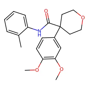 4-(3,4-dimethoxyphenyl)-N-(2-methylphenyl)oxane-4-carboxamide structure