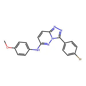 3-(4-bromophenyl)-N-(4-methoxyphenyl)-[1,2,4]triazolo[4,3-b]pyridazin-6-amine structure