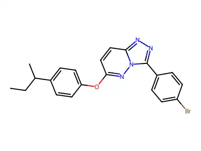 3-(4-Bromophenyl)-6-(4-butan-2-ylphenoxy)-[1,2,4]triazolo[4,3-b]pyridazine structure