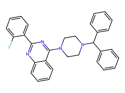 4-(4-Benzhydryl-1-piperazinyl)-2-(2-fluorophenyl)quinazoline structure