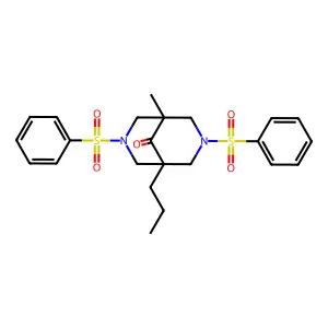 1-Methyl-3,7-bis(phenylsulfonyl)-5-propyl-3,7-diazabicyclo[3.3.1]nonan-9-one structure