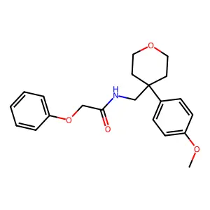 N-[[4-(4-methoxyphenyl)oxan-4-yl]methyl]-2-phenoxyacetamide structure