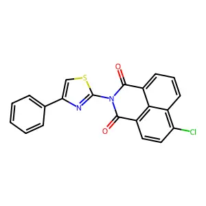 6-Chloro-2-(4-phenyl-1,3-thiazol-2-yl)benzo[de]isoquinoline-1,3-dione structure