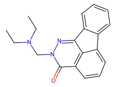 2-((diethylamino)methyl)indeno[1,2,3-de]phthalazin-3(2H)-one structure