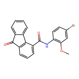 N-(4-bromo-2-methoxyphenyl)-9-oxofluorene-4-carboxamide structure