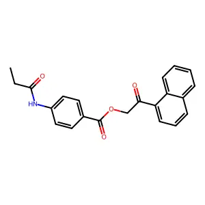 (2-Naphthalen-1-yl-2-oxoethyl) 4-(propanoylamino)benzoate structure