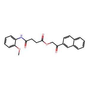 2-(2-Naphthyl)-2-oxoethyl 4-(2-methoxyanilino)-4-oxobutanoate structure
