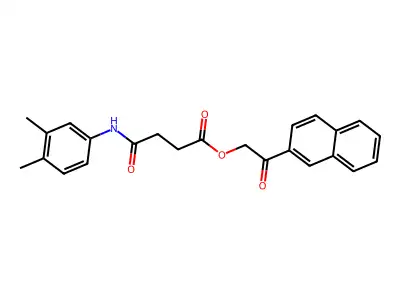 2-(2-Naphthyl)-2-oxoethyl 4-(3,4-dimethylanilino)-4-oxobutanoate structure