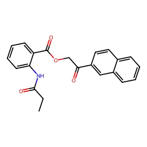 2-(2-Naphthyl)-2-oxoethyl 2-(propionylamino)benzoate structure