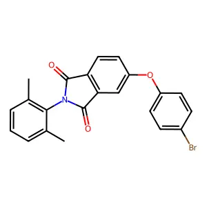 5-(4-bromophenoxy)-2-(2,6-dimethylphenyl)-1H-isoindole-1,3(2H)-dione structure