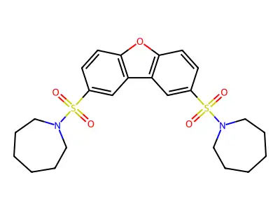 1-[8-(Azepan-1-ylsulfonyl)dibenzofuran-2-yl]sulfonylazepane structure