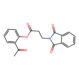 2-acetylphenyl 3-(1,3-dioxo-1,3-dihydro-2H-isoindol-2-yl)propanoate structure