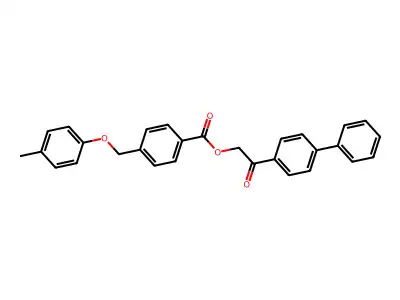 2-[1,1'-Biphenyl]-4-yl-2-oxoethyl 4-[(4-methylphenoxy)methyl]benzoate structure