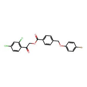 2-(2,4-Dichlorophenyl)-2-oxoethyl 4-[(4-bromophenoxy)methyl]benzoate structure