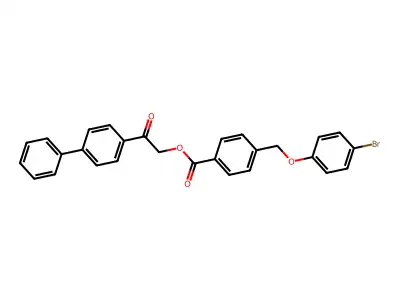 2-[1,1'-Biphenyl]-4-yl-2-oxoethyl 4-[(4-bromophenoxy)methyl]benzoate structure