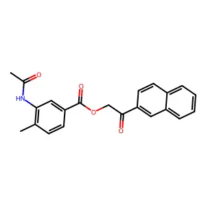 2-(2-Naphthyl)-2-oxoethyl 3-(acetylamino)-4-methylbenzoate structure