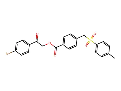 2-(4-Bromophenyl)-2-oxoethyl 4-{[(4-methylphenyl)sulfonyl]methyl}benzoate structure