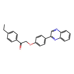 1-(4-Ethylphenyl)-2-(4-quinoxalin-2-ylphenoxy)ethanone structure