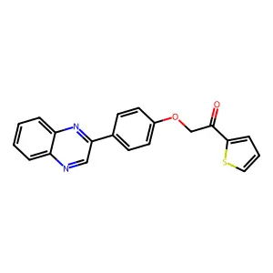 2-[4-(2-Quinoxalinyl)phenoxy]-1-(2-thienyl)ethanone structure