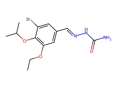 [(3-Bromo-5-ethoxy-4-propan-2-yloxyphenyl)methylideneamino]urea structure