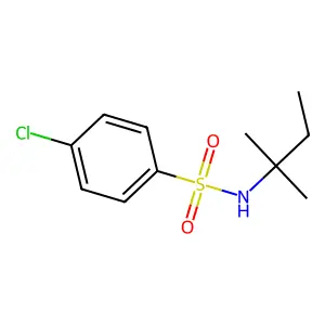 4-chloro-N-(2-methylbutan-2-yl)benzenesulfonamide structure