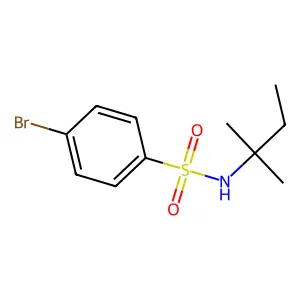 4-bromo-N-(2-methylbutan-2-yl)benzenesulfonamide structure