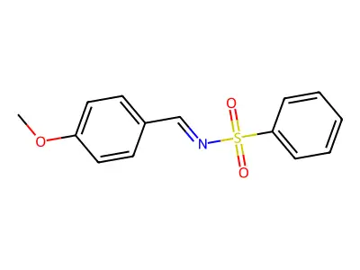 N-[(4-methoxyphenyl)methylidene]benzenesulfonamide structure