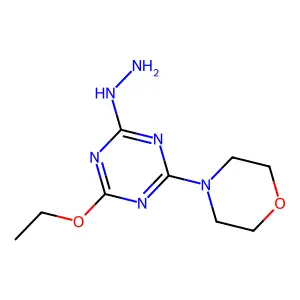 2-Ethoxy-4-hydrazinyl-6-(morpholin-4-yl)-1,3,5-triazine structure