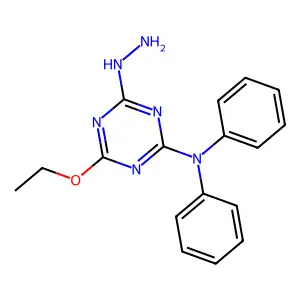 4-ethoxy-6-hydrazinyl-N,N-diphenyl-1,3,5-triazin-2-amine structure