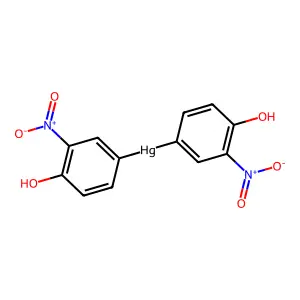 Mercury, bis(4-hydroxy-3-nitrophenyl)- structure