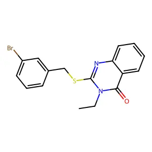 2-[(3-Bromophenyl)methylsulfanyl]-3-ethylquinazolin-4-one structure