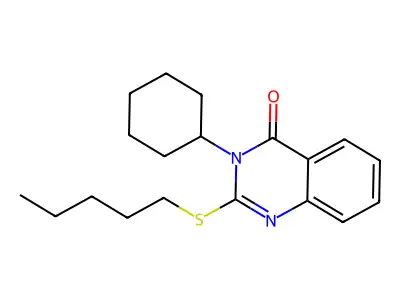 3-Cyclohexyl-2-pentylsulfanylquinazolin-4-one structure