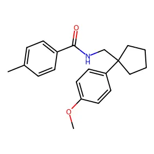 N-[[1-(4-methoxyphenyl)cyclopentyl]methyl]-4-methylbenzamide structure
