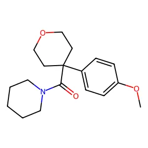[4-(4-Methoxyphenyl)oxan-4-yl]-piperidin-1-ylmethanone structure