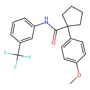 1-(4-methoxyphenyl)-N-[3-(trifluoromethyl)phenyl]cyclopentane-1-carboxamide structure