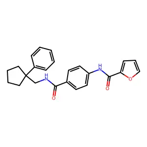 N-[4-[(1-phenylcyclopentyl)methylcarbamoyl]phenyl]furan-2-carboxamide structure