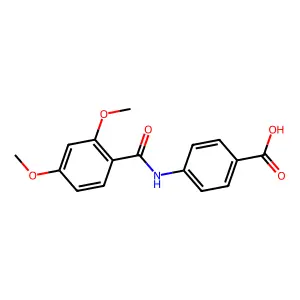 4-[(2,4-Dimethoxybenzoyl)amino]benzoic acid structure