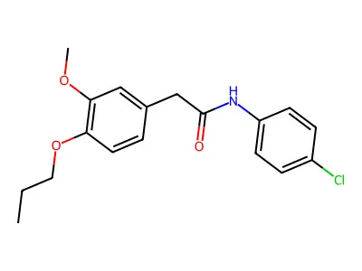 N-(4-chlorophenyl)-2-(3-methoxy-4-propoxyphenyl)acetamide structure