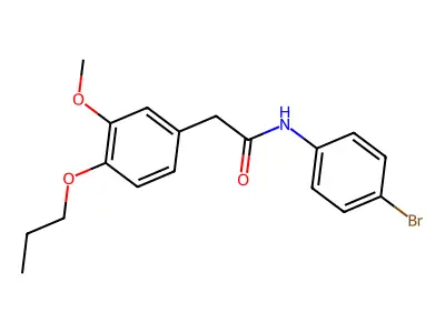 N-(4-bromophenyl)-2-(3-methoxy-4-propoxyphenyl)acetamide structure
