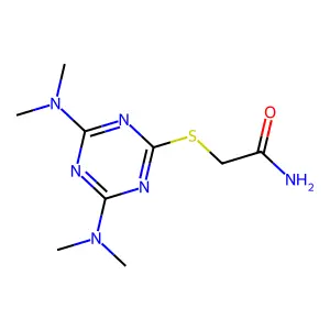 2-[[4,6-Bis(dimethylamino)-1,3,5-triazin-2-yl]sulfanyl]acetamide structure